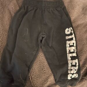 Kids Black Steelers Sweatpants